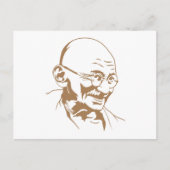 マハトマガンジーポートレートはがき ポストカード (正面)