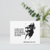 マハトマガンジー動物の権利 ポストカード (スタンド正面)