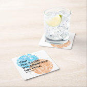 マハトマガンジー恐怖と臆病引用文 スクエアペーパーコースター (インサイチュ)