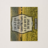 マハトマガンジー感動的引用文「ライブ」 ジグソーパズル (縦)