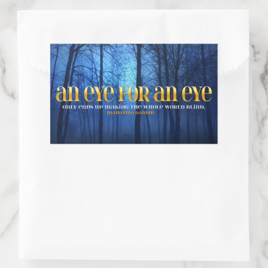 マハトマガンジー感動的引用文「目のための目」 長方形シール (バッグ)