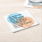 マハトマガンジー我々は引用文 スクエアペーパーコースター (アングル)