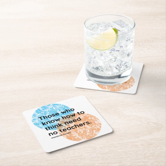 マハトマガンジー考え引用文 スクエアペーパーコースター (インサイチュ)