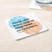 マハトマガンジー考え引用文 スクエアペーパーコースター (アングル)