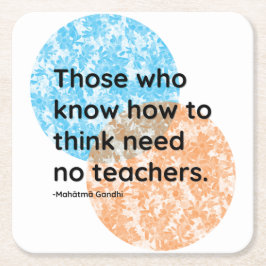 マハトマガンジー考え引用文 スクエアペーパーコースター