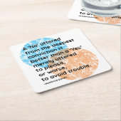 マハトマガンジーYesアンドノ引用文 スクエアペーパーコースター (アングル)