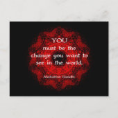 マハトマガンディウィズダムことわざについて ポストカード (正面)