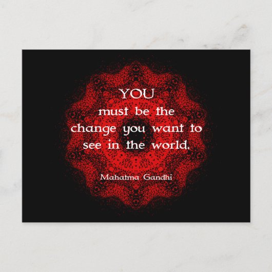 マハトマガンディウィズダムことわざについて ポストカード (正面)