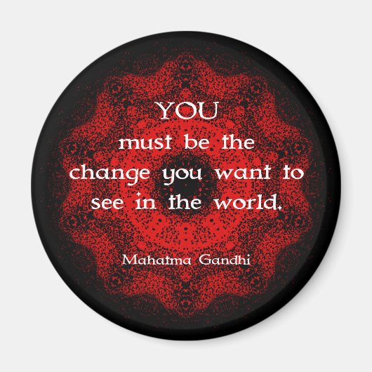 マハトマガンディウィズダムことわざについて マグネット (正面)