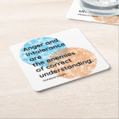 マハトマガンディエネーズ引用文 スクエアペーパーコースター (アングル)