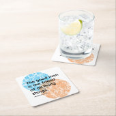 マハトマガンディグッドマン引用文 スクエアペーパーコースター (インサイチュ)