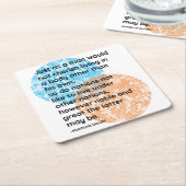 マハトマガンディネーション引用文 スクエアペーパーコースター (アングル)