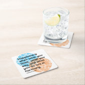 マハトマガンディハピネス引用文 スクエアペーパーコースター (インサイチュ)