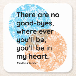 マハトマガンディハート引用文 スクエアペーパーコースター