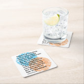 マハトマガンディパワー引用文 スクエアペーパーコースター (インサイチュ)