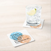 マハトマガンディフリーダム引用文 スクエアペーパーコースター (インサイチュ)