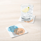 マハトマガンディブックス引用文 スクエアペーパーコースター (インサイチュ)