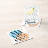 マハトマガンディマン引用文 スクエアペーパーコースター (インサイチュ)