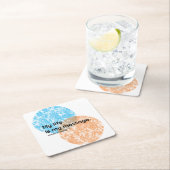 マハトマガンディライフ引用文 スクエアペーパーコースター (インサイチュ)