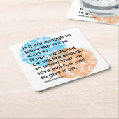 マハトマガンディ与えイトアップ引用文 スクエアペーパーコースター (アングル)