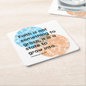 マハトマガンディ信仰引用文 スクエアペーパーコースター (アングル)