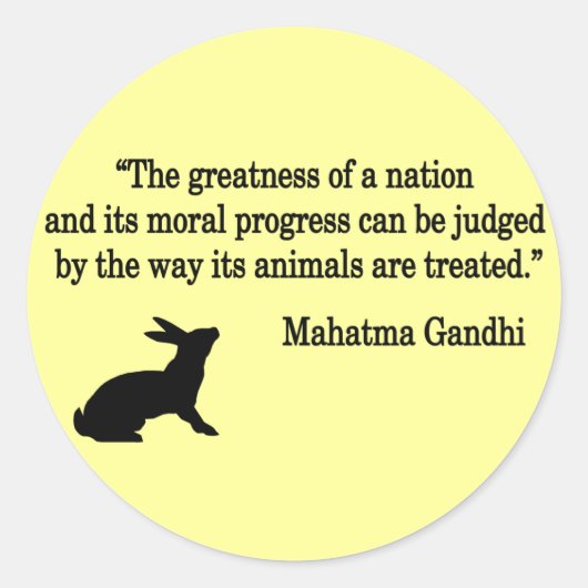 マハトマガンディ引用文コレクション ラウンドシール (正面)