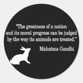 マハトマガンディ引用文コレクション ラウンドシール (正面)