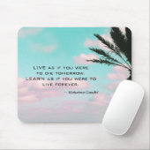 マハトマガンディ引用文トロピカルテーマ感動的ド マウスパッド (マウス)