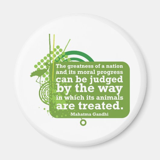 マハトマガンディ引用文 マグネット (正面)