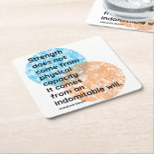 マハトマガンディ強引用文 スクエアペーパーコースター (アングル)