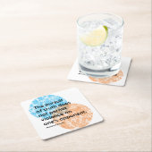 マハトマガンディ真実と暴力引用文 スクエアペーパーコースター (インサイチュ)