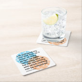 マハトマガンディ祈りの言葉ライフ引用文 スクエアペーパーコースター (インサイチュ)