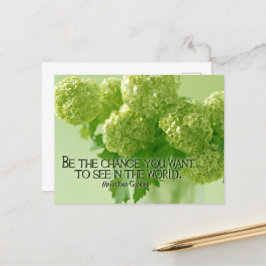 マハトマ・ガンジー感動的引用文「変化を求めて」 ポストカード