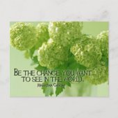 マハトマ・ガンジー感動的引用文「変化を求めて」 ポストカード (正面)