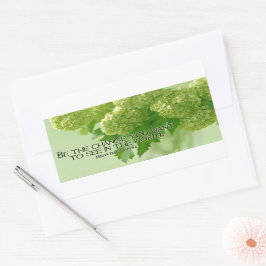 マハトマ・ガンジー感動的引用文「変化を求めて」 長方形シール