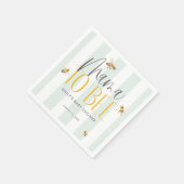 マハニーグリーンベイビーシャワーへ スタンダードカクテルナプキン (角)