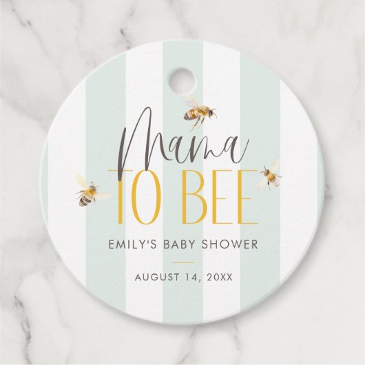 マハニーグリーンベイビーシャワーへ フェイバータグ (正面)