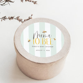 マハニーグリーンベイビーシャワーへ ラウンドシール