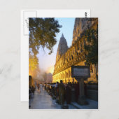 マハボディ仏教寺院ボッダガヤインド ポストカード (正面/裏面)