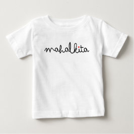 マハルキタインブラックレタリングベビーTシャツ ベビーTシャツ