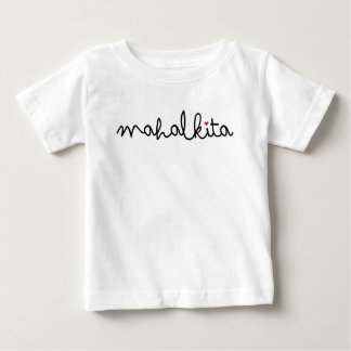 マハルキタインブラックレタリングベビーTシャツ ベビーTシャツ
