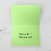 マハロハワイアンホワイトハイビスカスサンキューカード サンキューカード (内部)