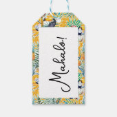 マハロメッセージカード |トゥーカン&パイナップル ギフトタグ (正面)