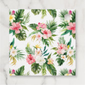 マハロ熱帯花と緑結婚色 フェイバータグ (裏面)