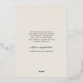 マハロ |の結婚フォトフォイルサンキューカード 箔招待状 (裏面)