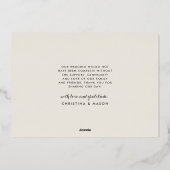 マハロ |の結婚フォトフォイルサンキューカード 箔招待状 (裏面)