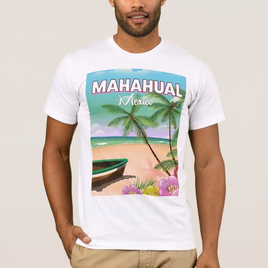 マハワル メキシコ ビーチ ポスター Tシャツ (正面)