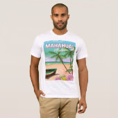マハワル メキシコ ビーチ ポスター Tシャツ (正面フル)