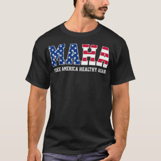 マハ再びアメリカを健康にする愛国的な4O Tシャツ