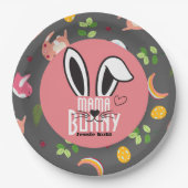 マバニーエレガントイースターシンプルかわいい家族 ペーパープレート (正面)